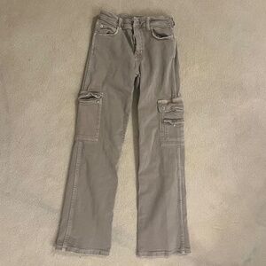 Zara Girls Cargo Jeans Beige/Tan 13-14 Y
